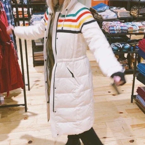 Pendleton Snow bunny cream long puffer coat - Picture 1 of 1